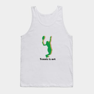 Silhouette of woman playing tennis Tank Top